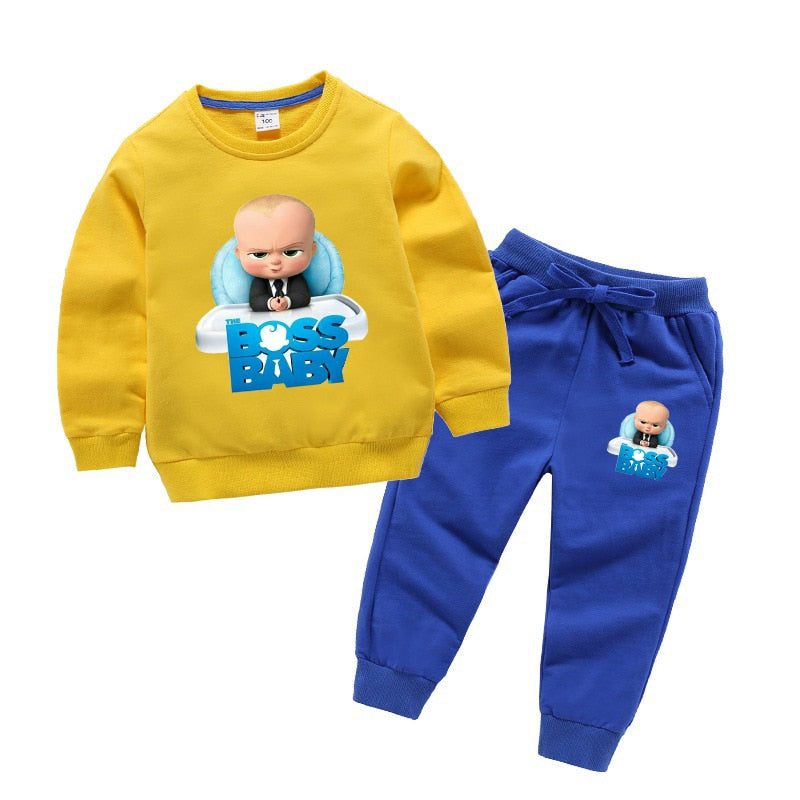 Boys Printed Sweatshirts Set