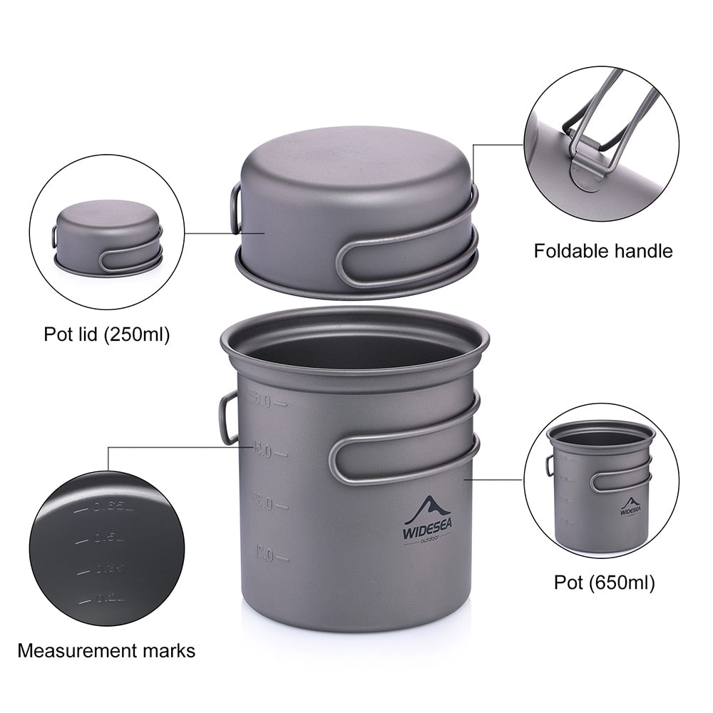 Widesea Titanium Cooking Pot Set