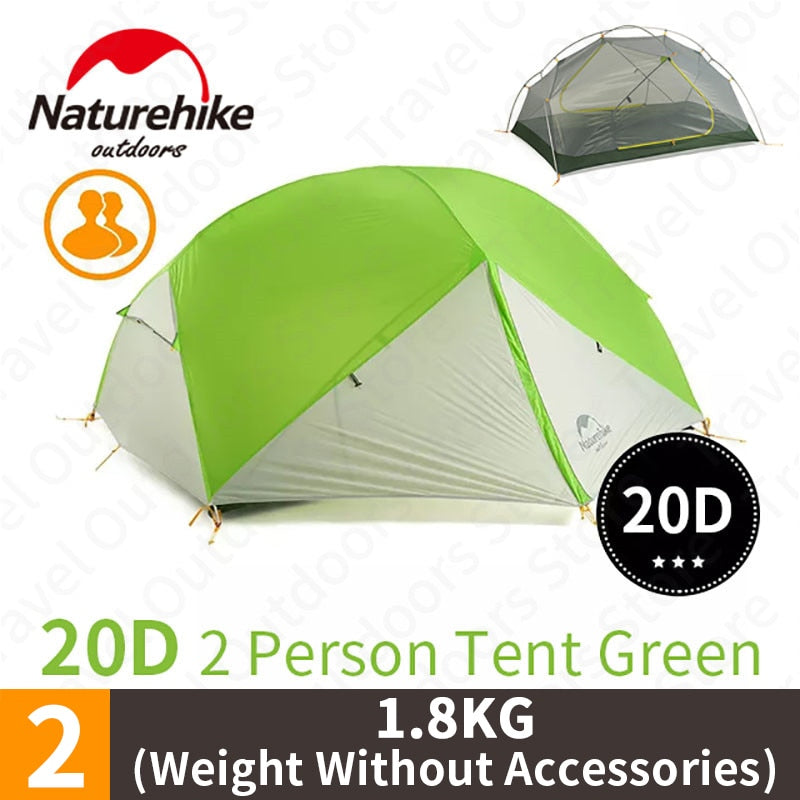 NatureHike Ultralight 20D Nylon Silicone Mongar Camping Tent