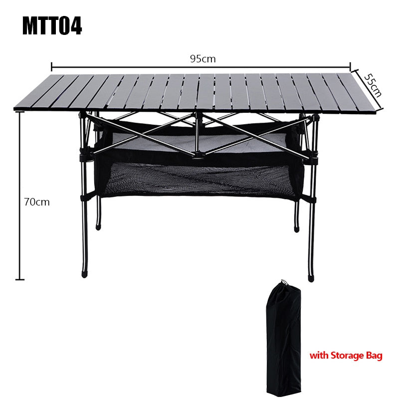 Outdoor Camping Table Aluminum Alloy Desk BBQ Foldable Tables Ultralight Picnic Table Folding Outdoor Desk Camping Gear