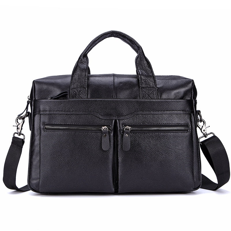 Black Genuine Leather Messenger Bags