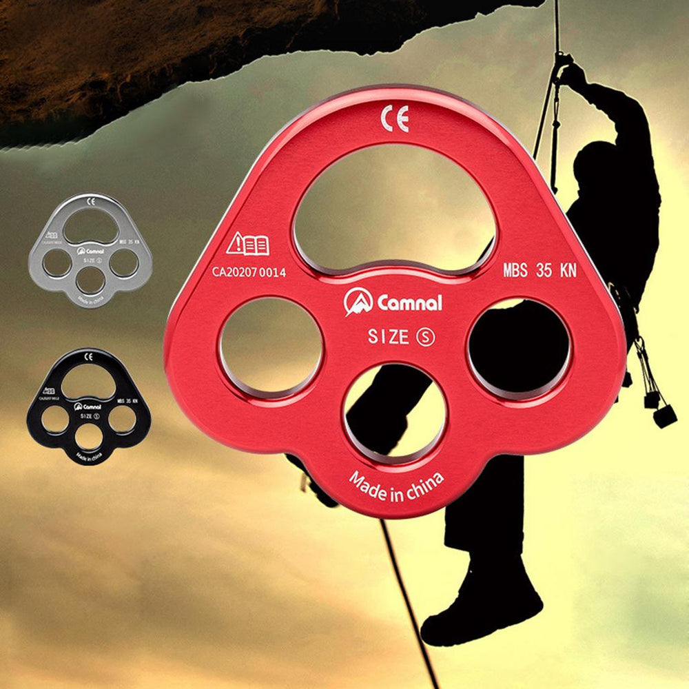 4 Holes Paw Rigging Plate Rock Climbing Anchor Belay