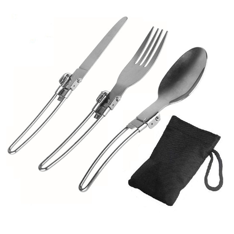 Ultra-light Camping Cookware Utensils Set Outdoor Backpacking Hiking Picnic Cooking Travel Tableware Pot Pan Spoon Fork Knife