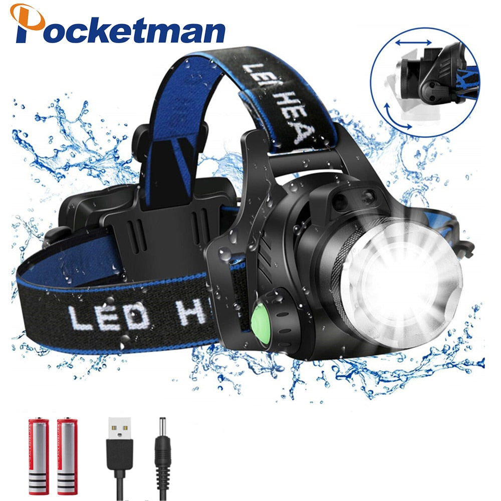 Pocketman Waterproof Zoomable Camping Headlight