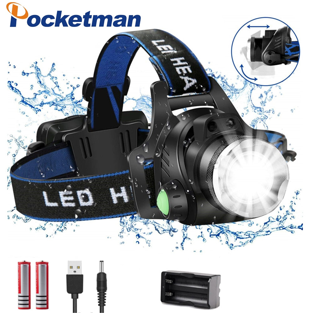 Pocketman Waterproof Zoomable Camping Headlight