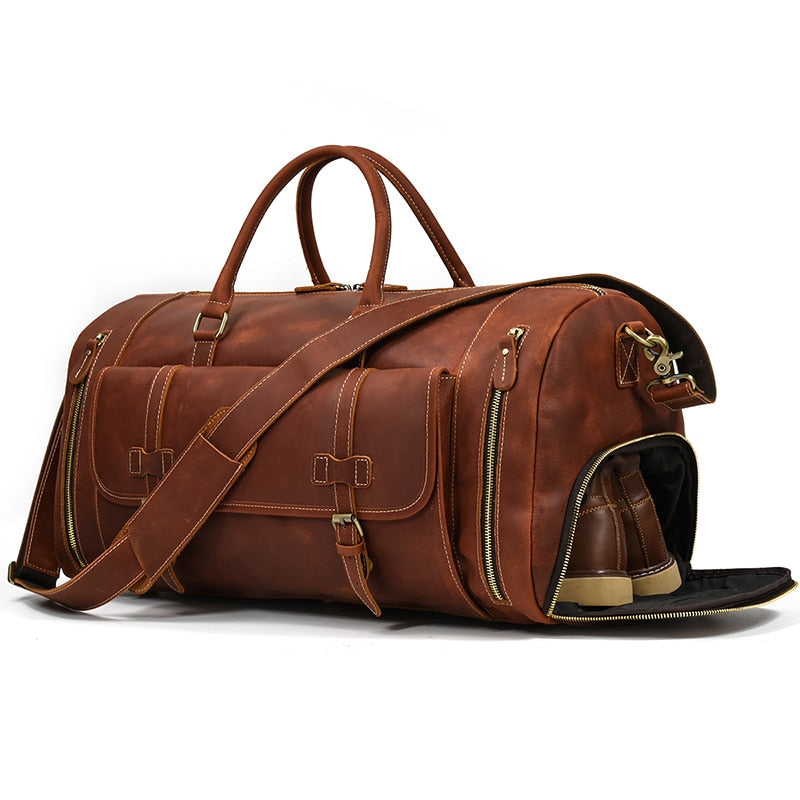 Cow Genuine Leather Carry On Bag