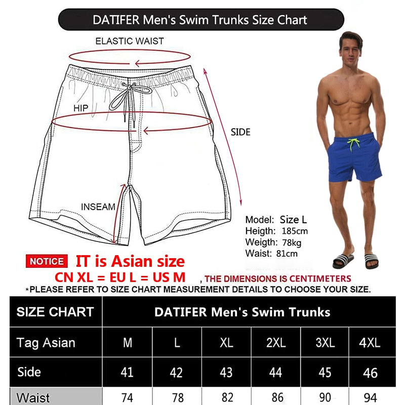 DATIFER Men's Beach Short