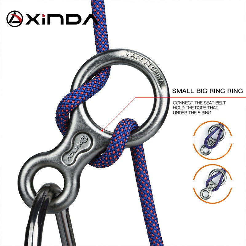 XINDA Rock Climbing Belay Rappelling Kit