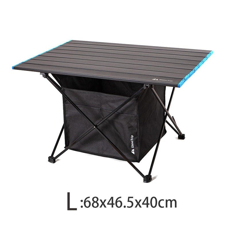 Shine Trip Ultralight Portable Outdoor Folding Table Large Space Oxford Cloth Camping Storage Bag for Garden Party Picnic BBQ