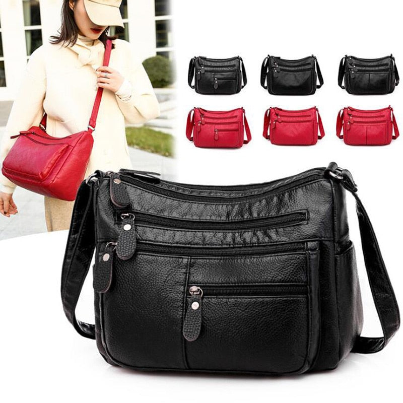 Casual Women Bag Soft Leather Messenger Bags