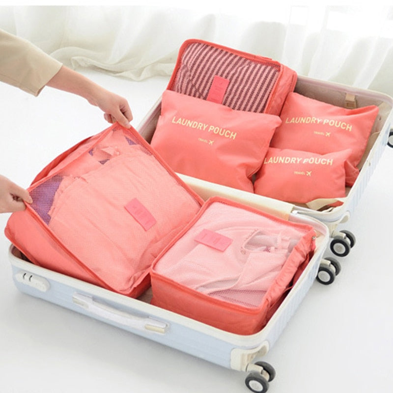 6-Piece Travel Bag Organizer