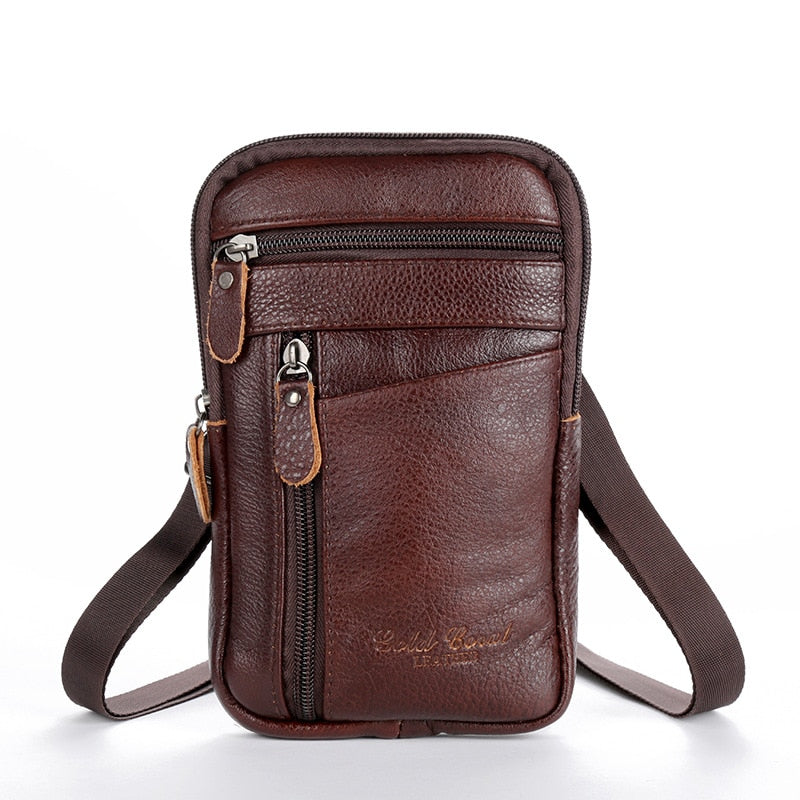 Genuine Leather Cross-body Belt Bag