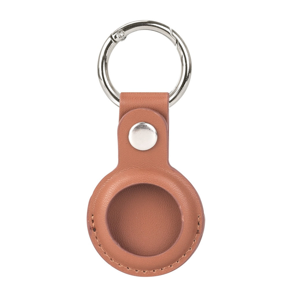 Leather Keychain for Apple Airtags Case