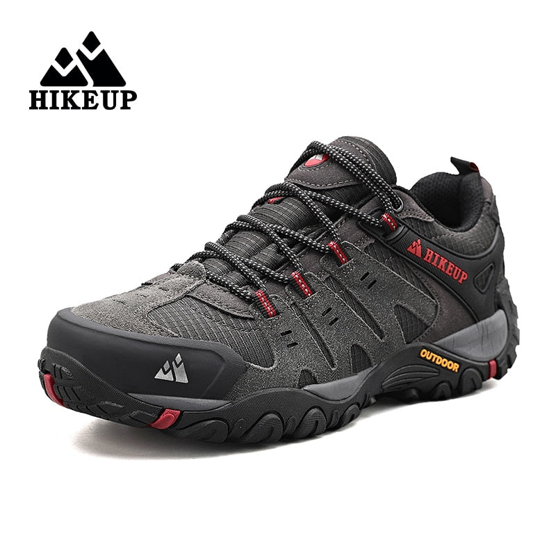HIKEUP Men's Leather Outdoor Hiking & Hunting Shoes