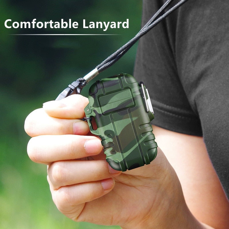 Outdoor Waterproof Lighter with Lanyard