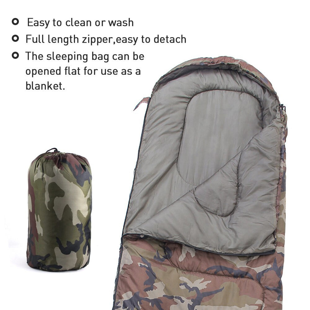 Outdoor Leisure Camping Lunch Break Camouflage Sleeping Bag Adult Sleeping Bag Camping Sleeping Bag Envelope Style Lazy Bag