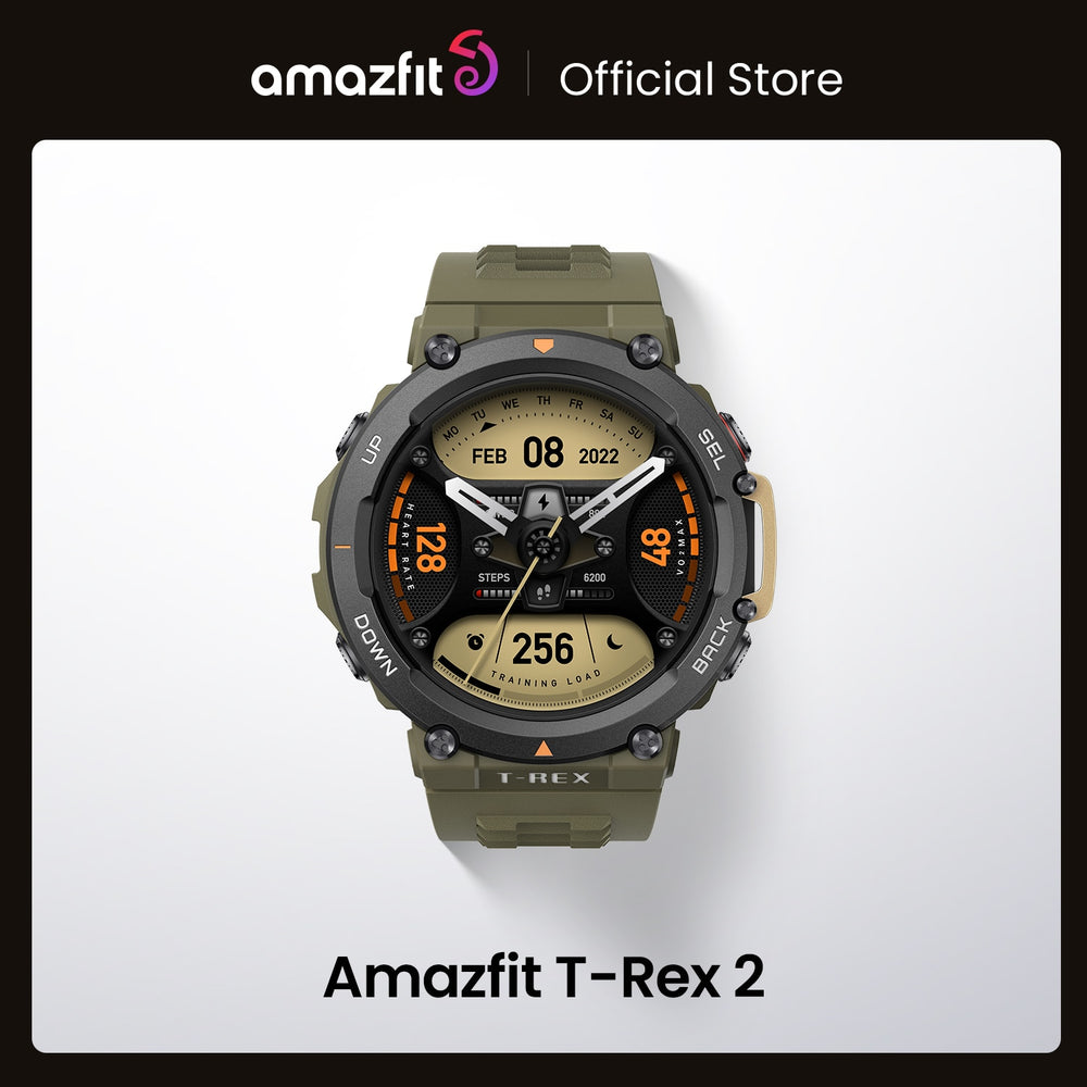 Amazfit T Rex 2 Rugged Outdoor GPS Smartwatch 2022
