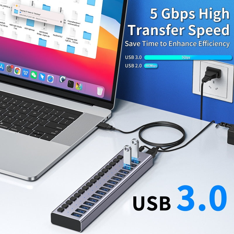 Acasis High Speed USB Splitter for PC