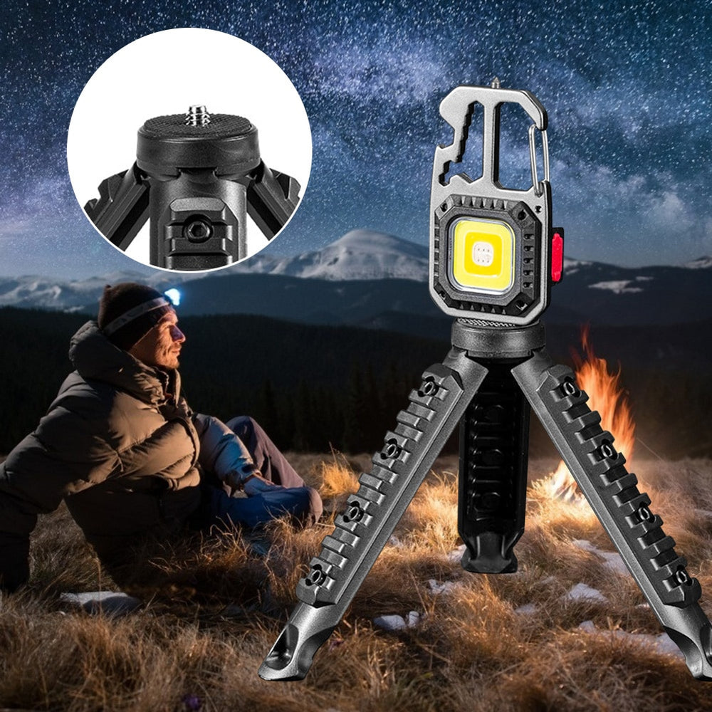 Outdoor Camping LED Flashlight Tripod Multifunctional Torch Portable Hanging Tent Working Light Bracket Accessories