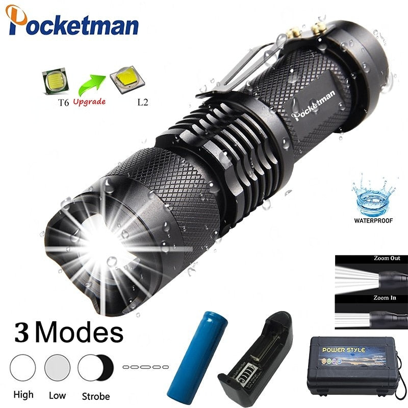 Pocketman Mini High Power L2 LED Flashlight