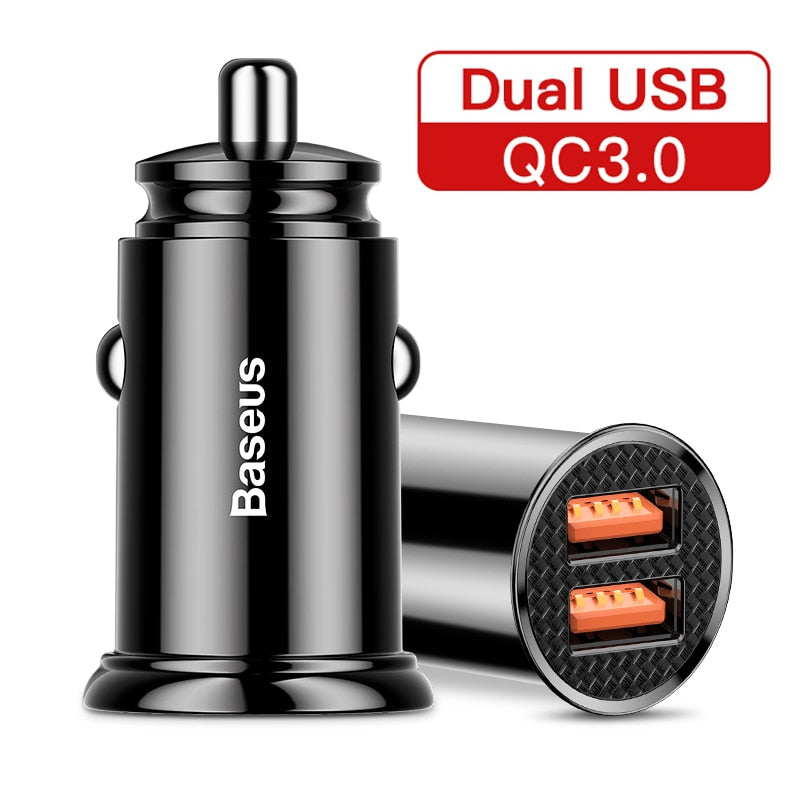 Baseus 30W USB Car Quick Charger 4.0 3.0