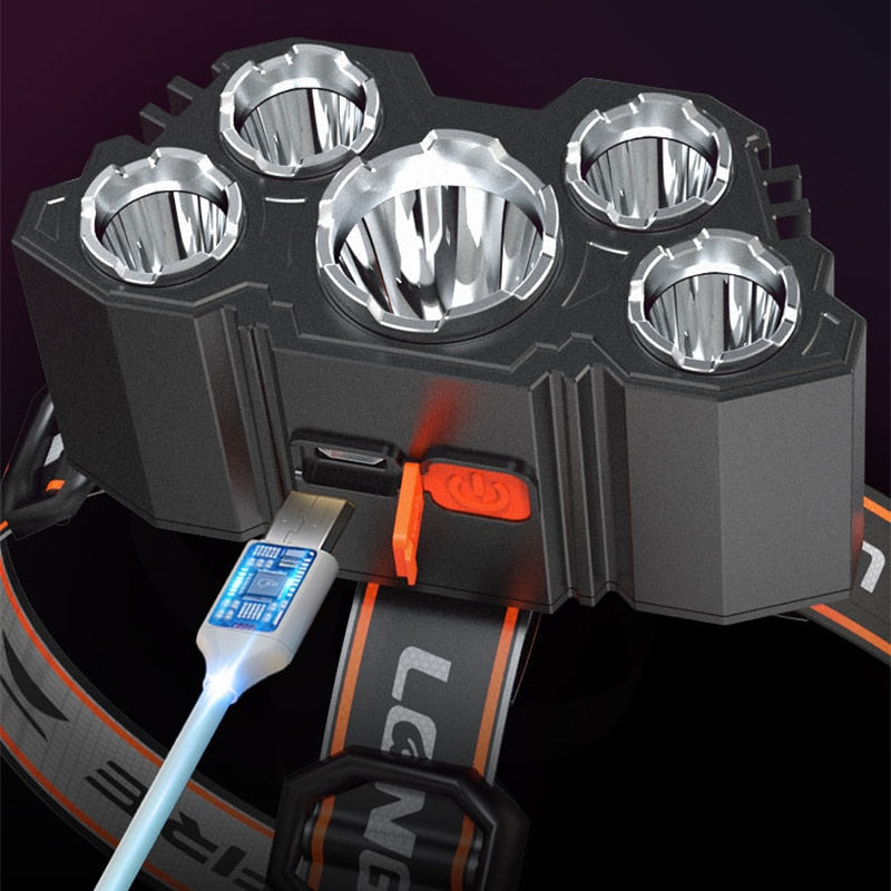 Pocketman Super Bright Powerful 5 LED Headlamp