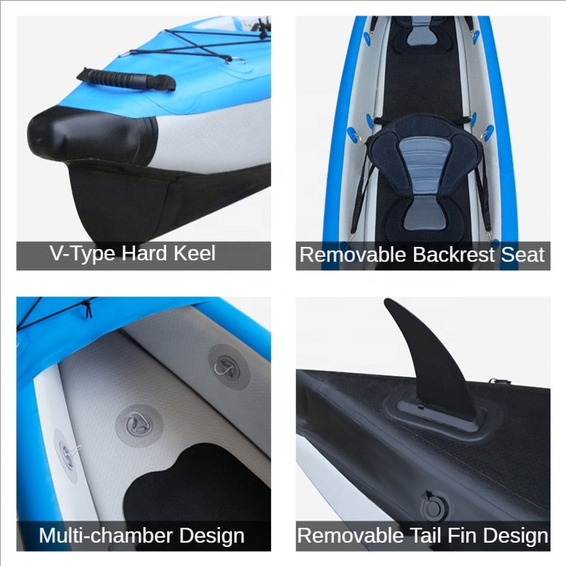 2 Person Inflatable Drop Stitch Folding Canoe Kayak