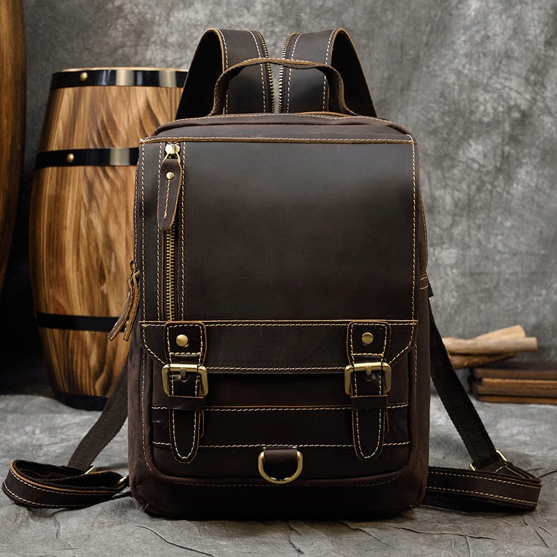 MAHEU Genuine Leather Single Shoulder Bag