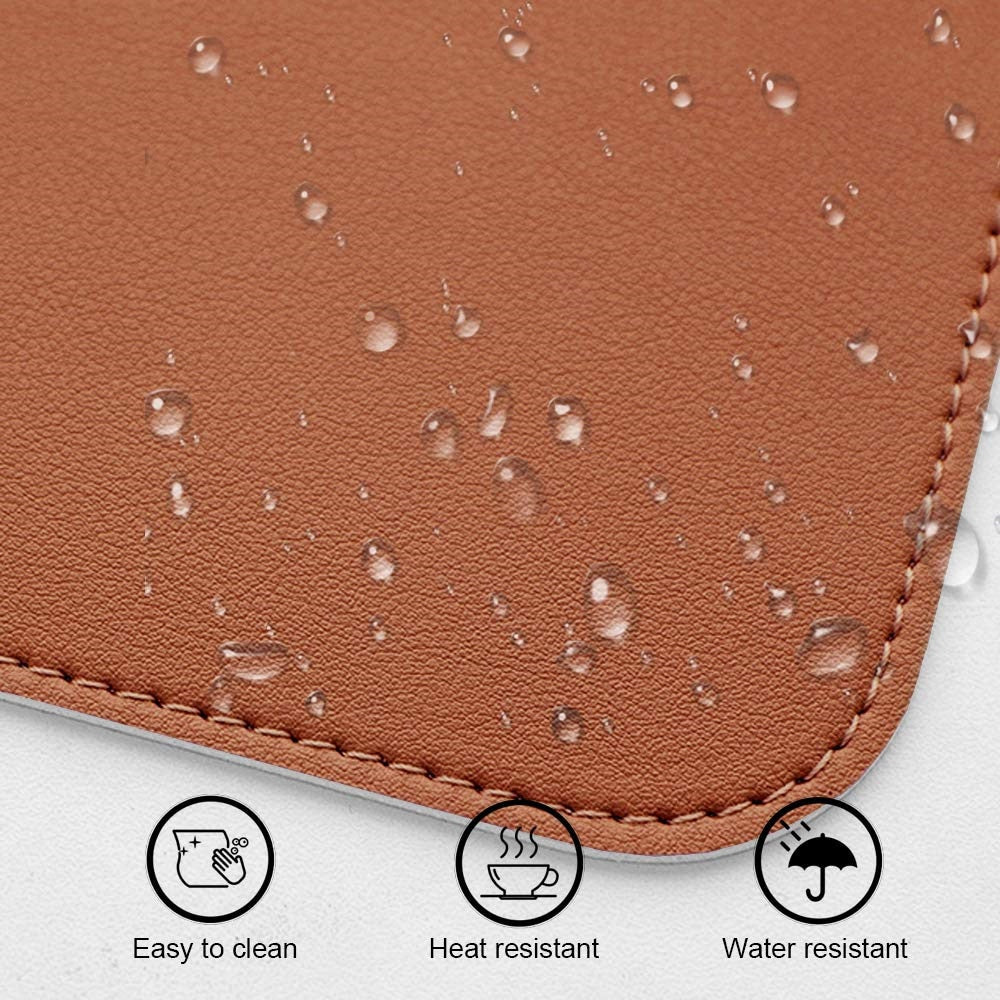 Table Mat Camping Wood Roll Table Mat 85 115 PU Leather Thicken Waterproof Heat-Resistant Wooden Desk Pad For Outdoor Picnic BBQ