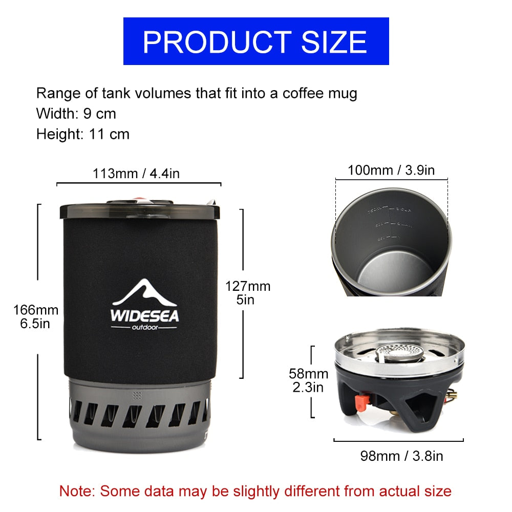 Widesea Camping Cooking System with Heat Exchanger