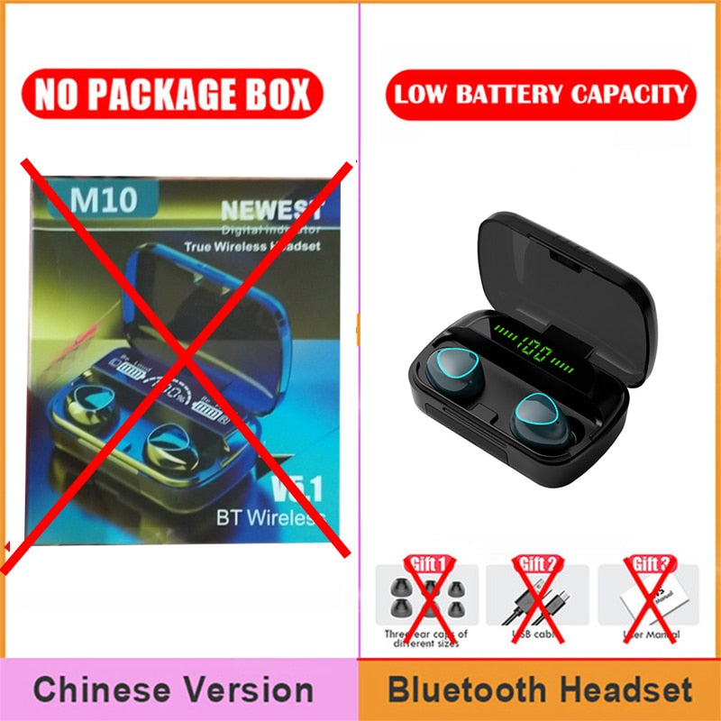 HKEN 3500mAh Wireless Earphones Bluetooth 5.0