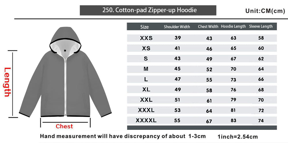 BJMC Cotton-pad Zipper-up Hoodie