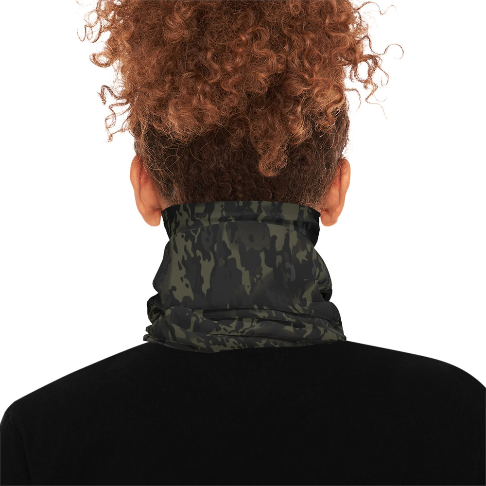 Black multi-cam Midweight Neck Gaiter by Equippage.com