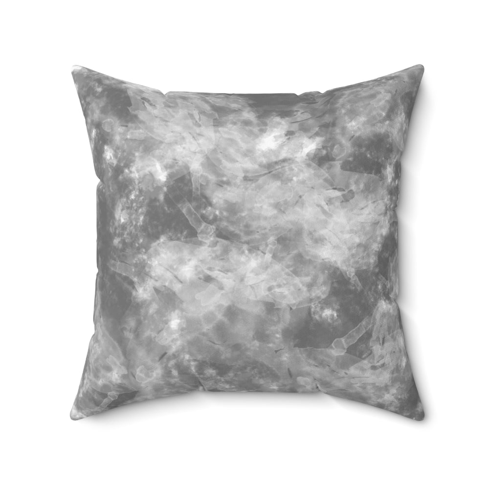 Grey Water Color Spun Polyester Square Pillow