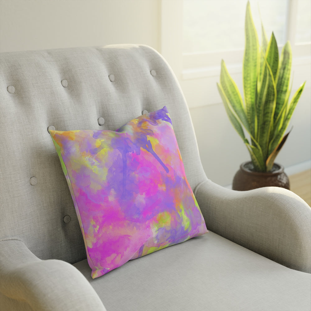 Water Color Neon Pillow