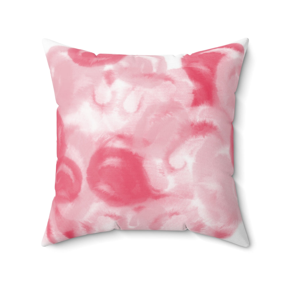 Rose Water Color Spun Polyester Square Pillow