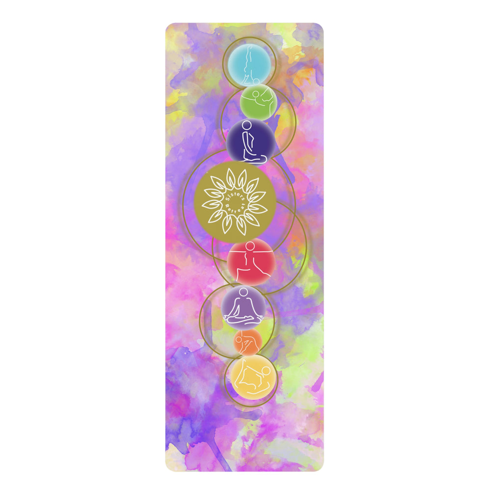 Sisters Retreat Rubber Yoga Mat microfiber top by Equippage.com