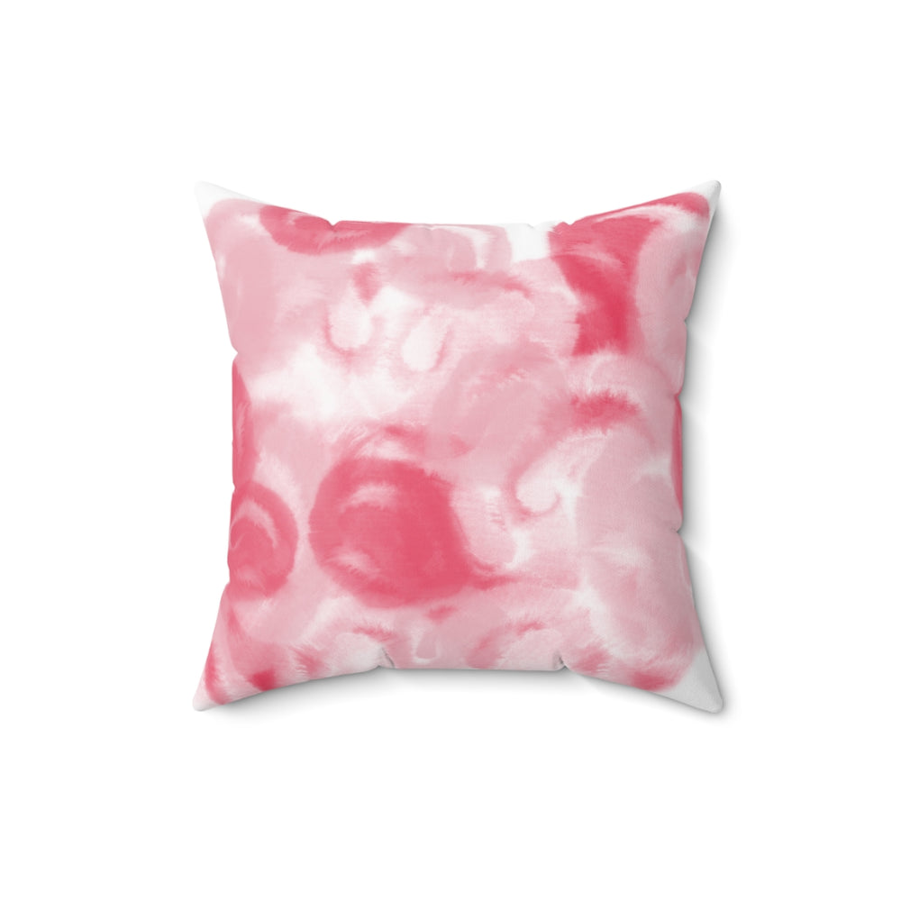 Rose Water Color Spun Polyester Square Pillow