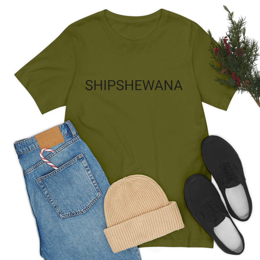 SHIPSHEWANA Indiana Unisex Jersey Short Sleeve Tee by Equippage.com