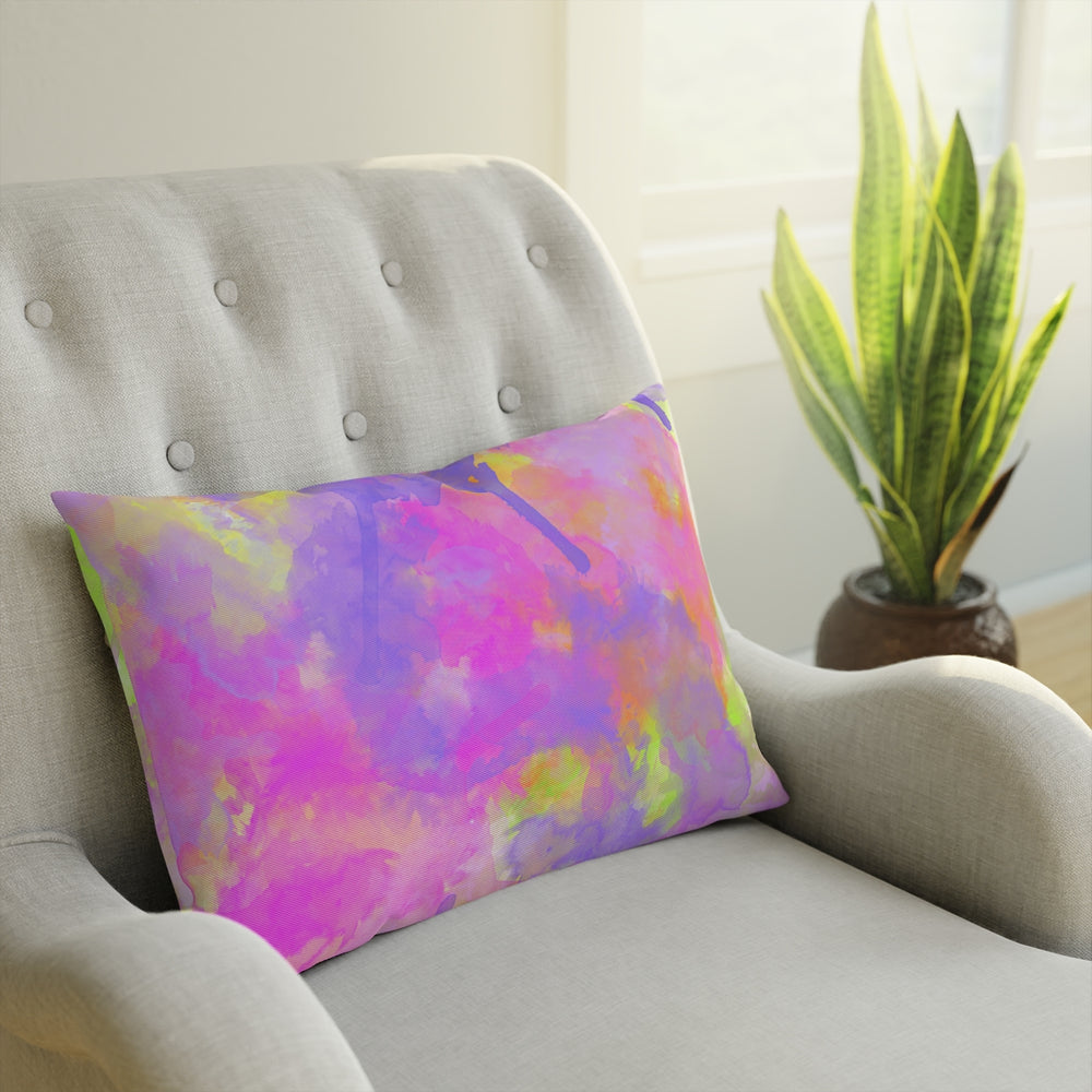 Water Color Neon Pillow