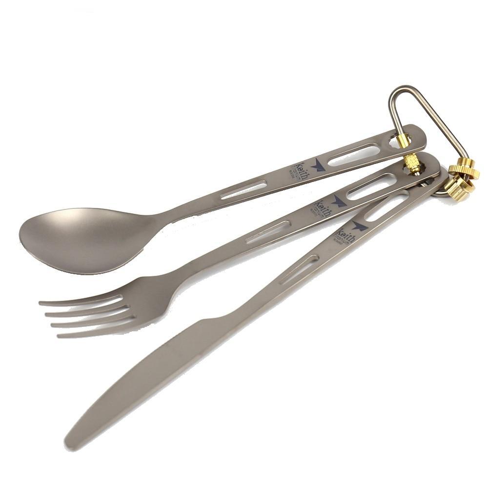 Titanium Fork Spoon Knife Cutlery Sets