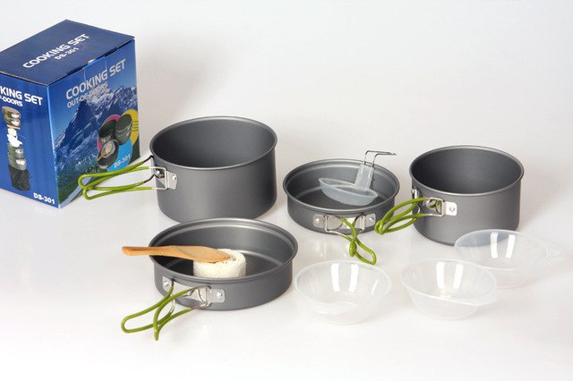 Travel Cookware Bow Pan Pot Outdoor Tableware