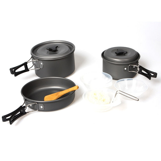Travel Cookware Bow Pan Pot Outdoor Tableware
